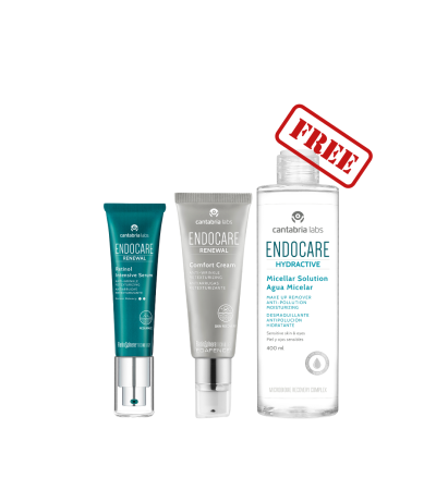 Endocare Renewal Retinol Intensive Serum 0.5% + Endocare Renewal Comfort Cream + Free Endocare Hydractive Micellar Solution 400 ml احصل على مزيل مكياج مجانا من اندوكير 400 مل 